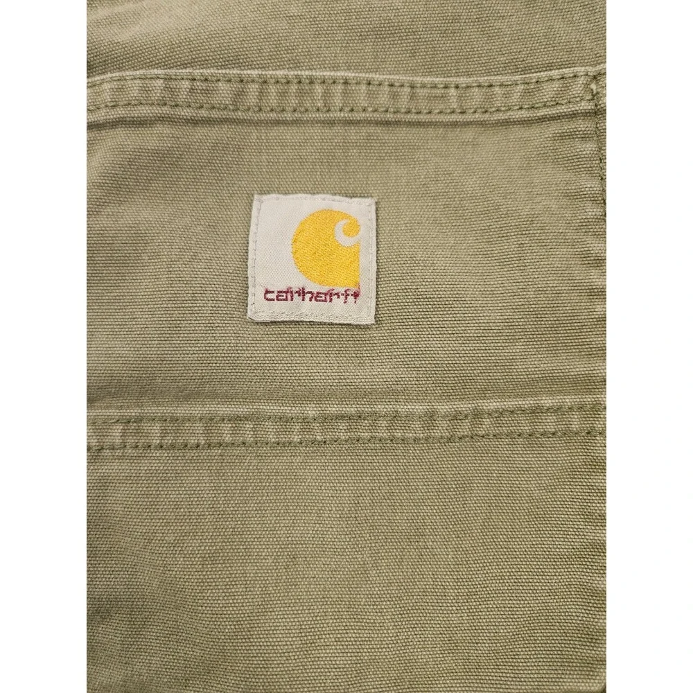 Carhartt Work Shorts Mens 38 Green BS2514-M Rugged Flex Relaxed Canvas Utility
